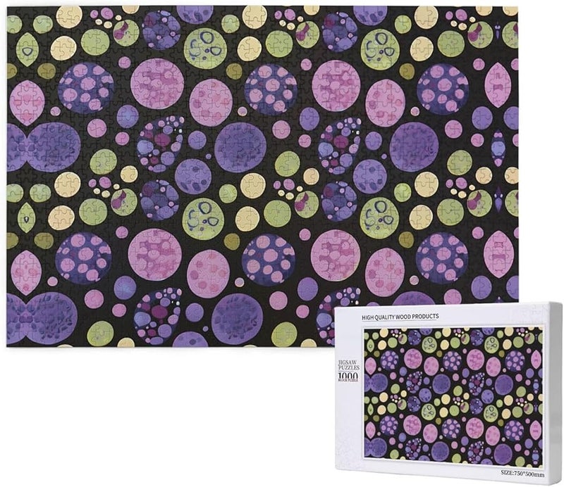 Phayah 1000 قطعة لغز النقاط الملونة للبالغين هدية ديكور المنزل 29.5 × 19.7 بوصة - Image 1